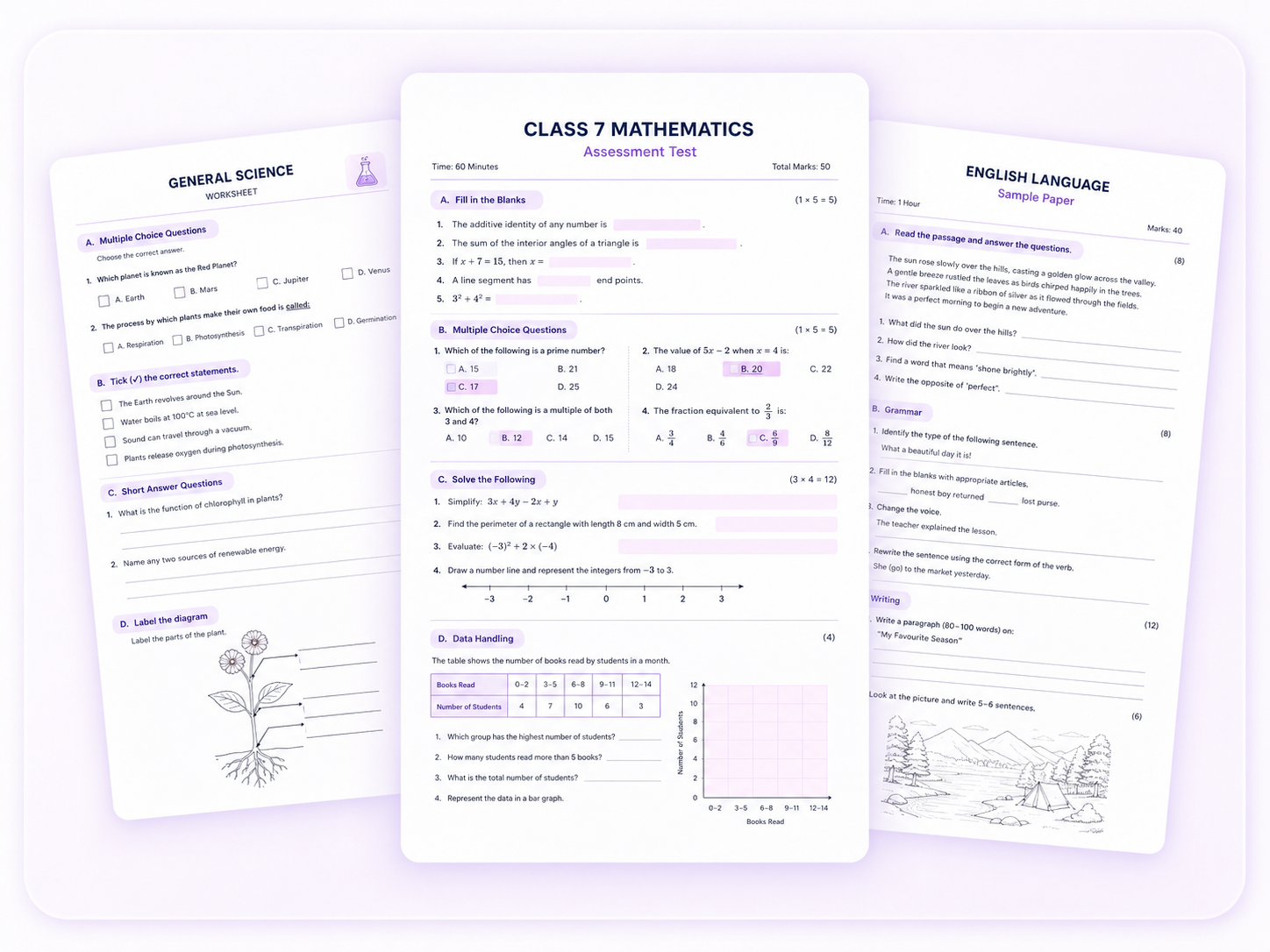 Premium editable worksheets, notes and sample papers for teachers